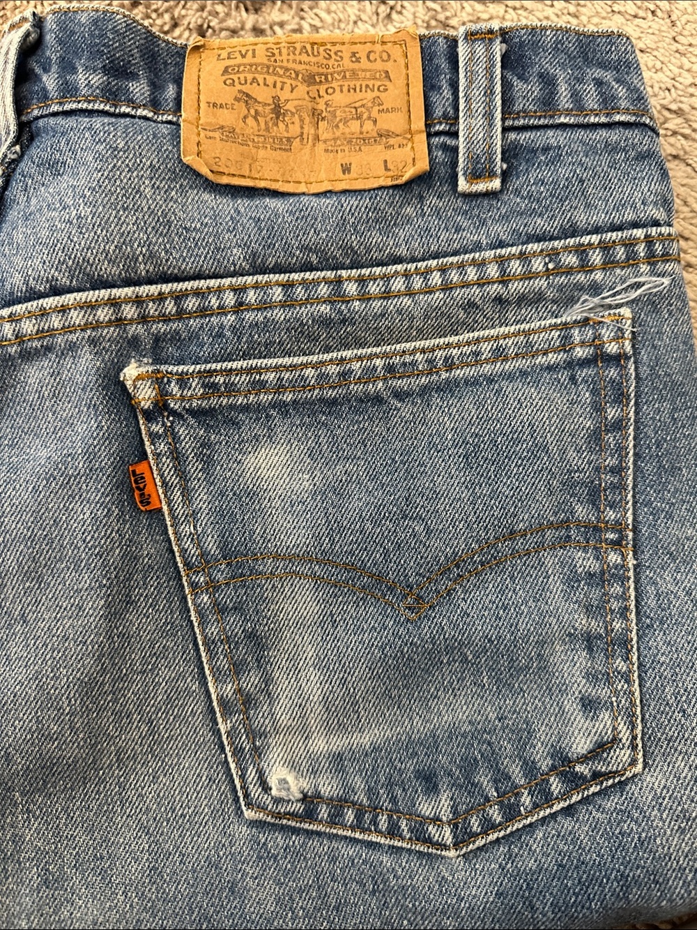 Vintage Levi’s 501 Made in USA Men’s Jeans W36 L32 Button Fly Denim